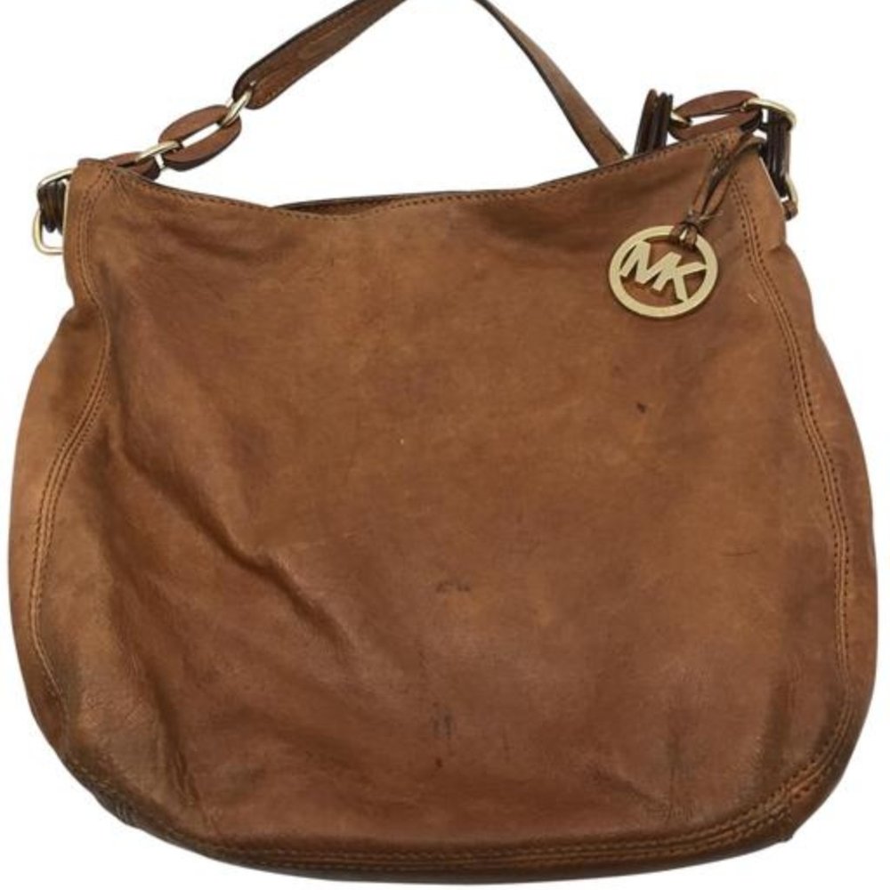 Michael Kors Brown Suede Leather Shoulder Bag